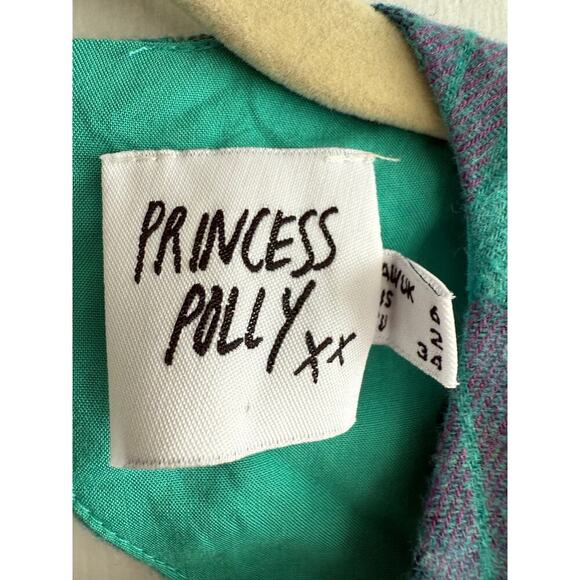 Princess Polly Emeri Minidress Green Check Plaid size 2 - Picture 6 of 9